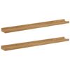vidaXL Prateleira de Parede 2 pcs Castanho 80 x 9 x 3 cm