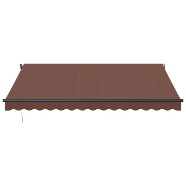 vidaXL Toldo retr&aacute;til autom&aacute;tico 400x350 cm castanho