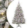 vidaXL &Aacute;rvore de Natal Articulada Artificial Verde e Branco 210 cm