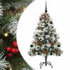 vidaXL &Aacute;rvore de Natal Artificial Verde e branco 150 cm