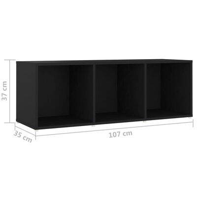 vidaXL 3 pcs conjunto de móveis de TV contraplacado preto