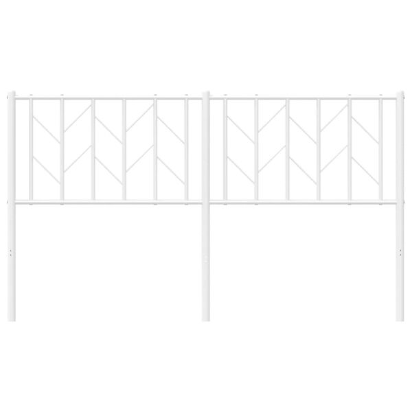 vidaXL Cabeceira de cama 150 cm metal branco