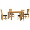 vidaXL Conjunto de sala de jantar 5 unid. Preto