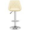 vidaXL Bancos de bar 2 pcs couro artificial cor creme