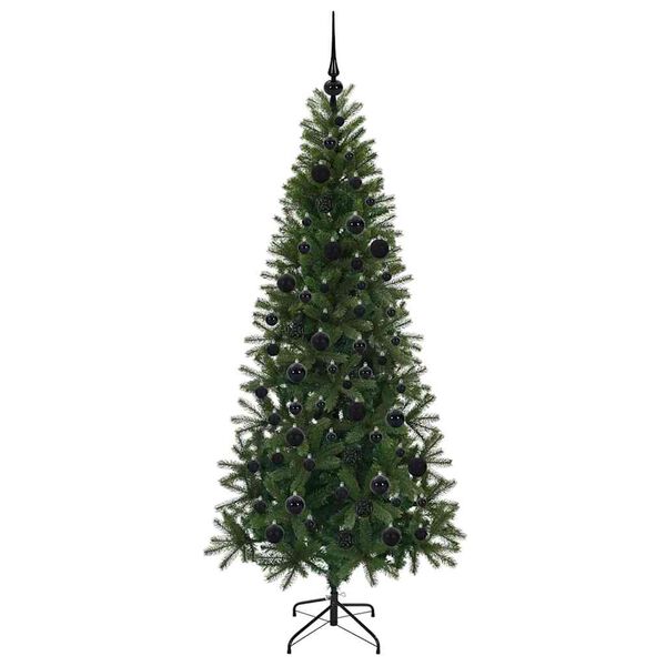 vidaXL &Aacute;rvore de Natal Artificial com 300 LEDs Verde 180 cm PE e PVC