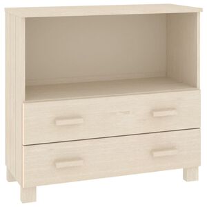 vidaXL Aparador HAMAR 85x35x80 cm pinho maci&ccedil;o castanho-mel