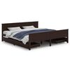 vidaXL Cama com 4 gavetas 200x200 cm pinho maci&ccedil;o castanho-escuro