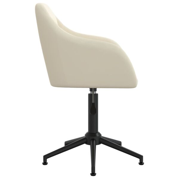 vidaXL Cadeiras de jantar girat&oacute;rias 6 pcs veludo cor creme