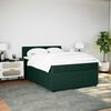 vidaXL Cama com molas/colch&atilde;o 140x190 cm veludo verde-escuro