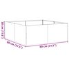 vidaXL Vaso/floreira 80x80x30 cm a&ccedil;o antracite