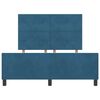 vidaXL Cama Box com cabeceira Azul Escuro 140 x 200 cm Veludo