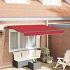 vidaXL Toldo Retr&aacute;til Vermelho 350 x 200 cm tecido