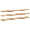 vidaXL Prateleira flutuante 3pcs 120x20x4cm ac&aacute;cia maci&ccedil;a n&atilde;o tratada
