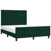 vidaXL Estrutura de cama sem colch&atilde;o 140x200 cm veludo verde-escuro
