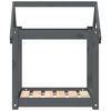 vidaXL Cama para cães 61x50x70 cm madeira de pinho maciça cinza