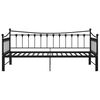 vidaXL Estrutura sof&aacute;-cama de puxar 90x200 cm metal preto
