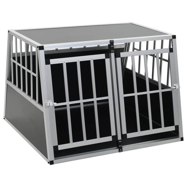 vidaXL Transportadora para c&atilde;es com porta dupla 94x88x69 cm