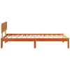 vidaXL Estrutura da Cama com cabeceira Marrom Cera 90 x 200 cm