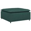 vidaXL Módulo de pufe modular para sofá verde escuro 100x100x48 cm