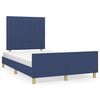 vidaXL Estrutura de cama sem colch&atilde;o 120x200 cm tecido azul