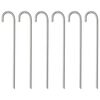 vidaXL Estacas para tenda 6 pcs 37 cm &Oslash;10 mm a&ccedil;o galvanizado