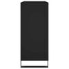 vidaXL Armário para discos 84,5x38x89 cm derivados de madeira preto
