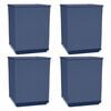vidaXL Vasos/floreiras 4 pcs 30x30x37 cm polipropileno cinzento azul
