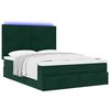 vidaXL Estrutura cama otomana colch&otilde;es 140x190 cm veludo verde escuro