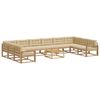 vidaXL Conjunto de Sof&aacute;s para Exterior 11 unid. Branco e Bege