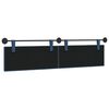 vidaXL Cabeceira Suspensa Riscas Azul 210 x 55 x 5 cm tecido