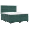 vidaXL Cama box spring com colch&atilde;o Verde-Escuro 160 x 200 cm Veludo