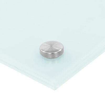 vidaXL Painel anti-salpicos de cozinha 70x60 cm vidro temperado branco