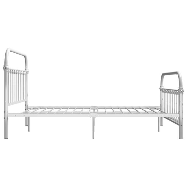 vidaXL Estrutura de cama 160x200 cm metal branco