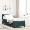 vidaXL Cama Box com colch&atilde;o Verde Escuro 200 x 80 cm Veludo