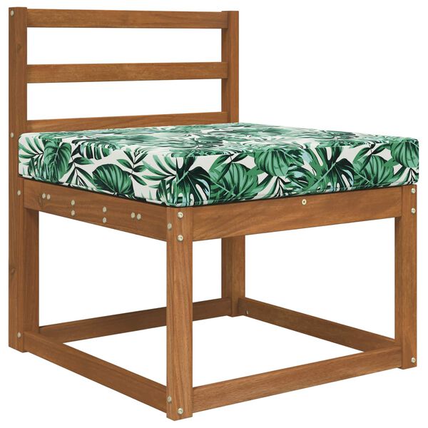 vidaXL Almofada para Sof&aacute; Externo Padr&atilde;o de Folhas 60 x 60 x 8 cm