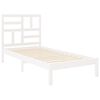 vidaXL Estrutura de cama solteiro 90x190 cm madeira maciça branco