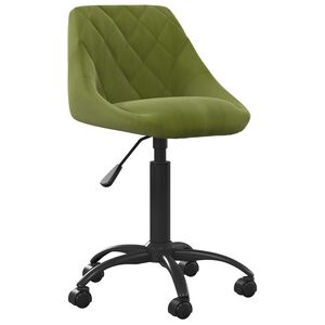 vidaXL Cadeira de escrit&oacute;rio veludo verde-claro