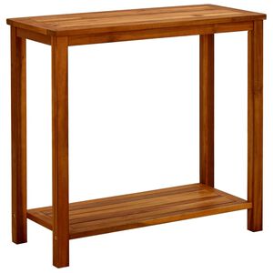 vidaXL Mesa consola para jardim 80x35x75 cm madeira de ac&aacute;cia maci&ccedil;a
