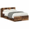vidaXL Estrutura de Cama com Armazenamento Madeira antiga 120 x 190 cm