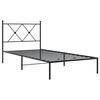 vidaXL Estrutura de cama com cabeceira 90x200 cm metal preto