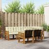 vidaXL Conjunto de Sof&aacute;s para Exterior 7 pcs Natural e Creme
