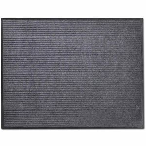 vidaXL Tapete de porta cinzento 90 x 150 cm PVC