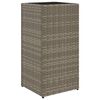 vidaXL Vaso/floreira de jardim 2 pcs 30x30x60 cm vime PE cinzento