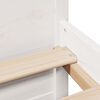 vidaXL Cama com estante sem colchão 140x200 cm pinho maciço branco