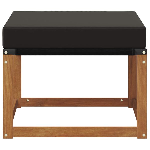 vidaXL Pufe para Exterior Madeira de Ac&aacute;cia Maci&ccedil;a e Tecido Textilene