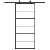 vidaXL Porta deslizante c/ conj. ferragens 90x205cm vidro ESG preto