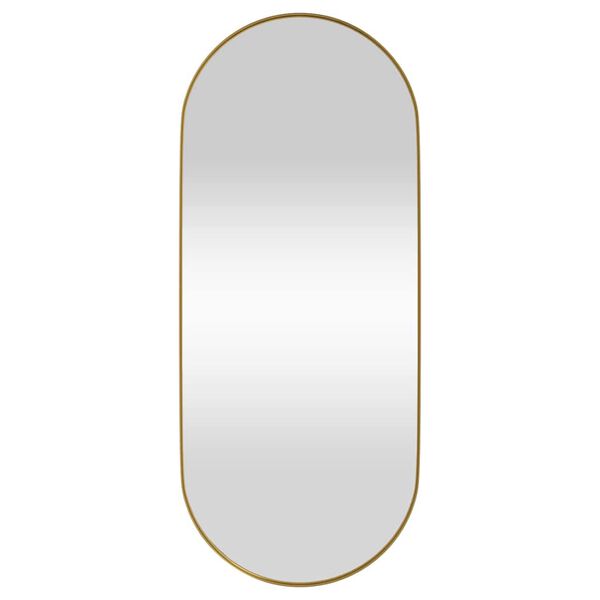 vidaXL Espelho de parede 25x60 cm oval dourado