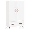 vidaXL Aparador alto 69,5x31x115 cm derivados de madeira branco