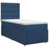 vidaXL Cama box spring com colch&atilde;o Azul 80 x 200 cm Tecido