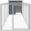 vidaXL Casota p/ c&atilde;es c/ parque 110x405x110 cm a&ccedil;o galvaniz. antracite